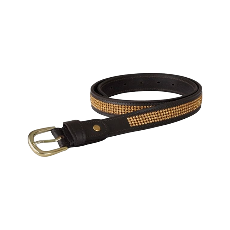 TdeT - Ceinture Strass havane foncé