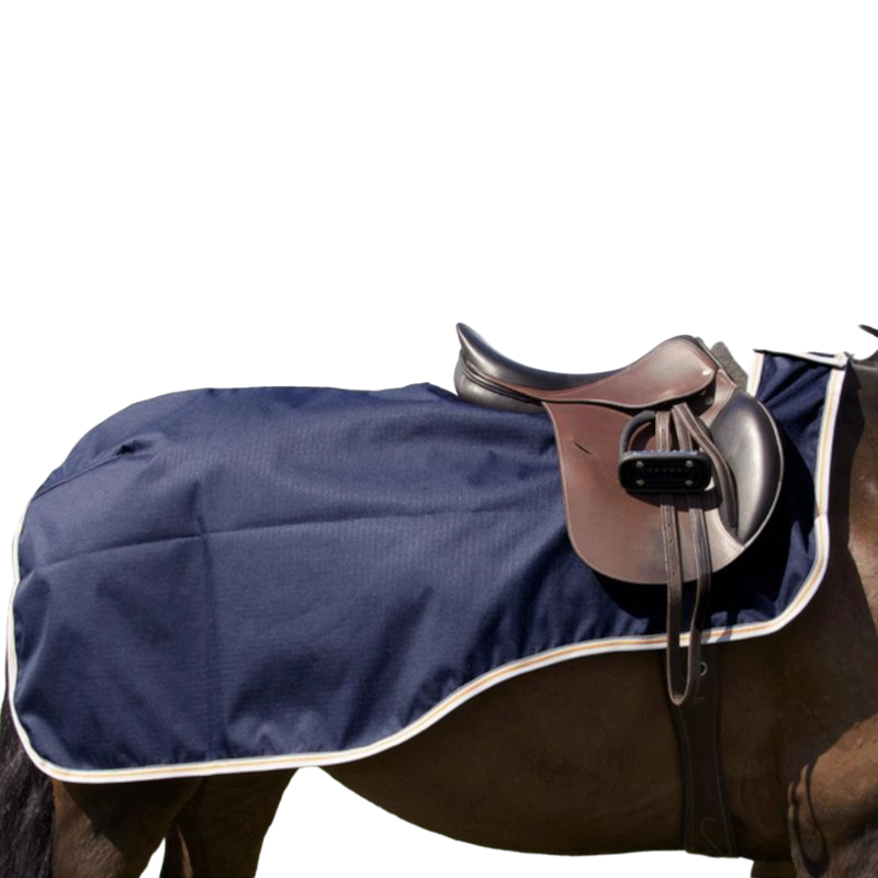 TdeT - Couvre-reins imperméable doublé poly-coton marine/ orange 0g