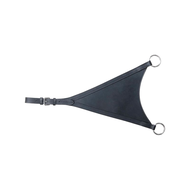 TdeT - Fourche de martingale pleine en cuir noir