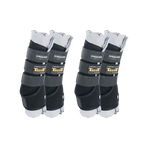 TdeT - Guêtres d'écurie noir / gris x4 | - Ohlala