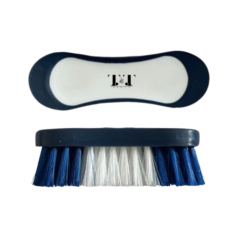TdeT - Brosse de tête bicolore marine/ blanc