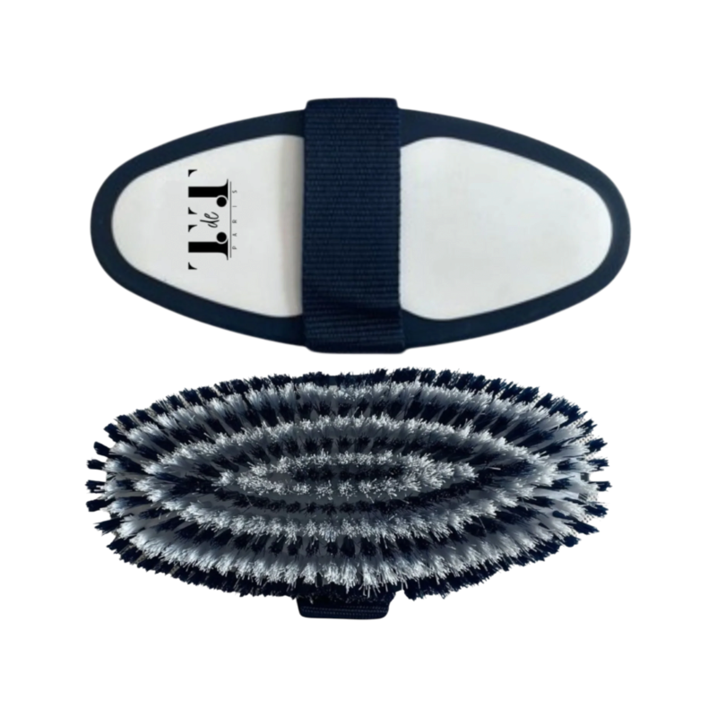 TdeT - Brosse douce bicolore marine/ blanc
