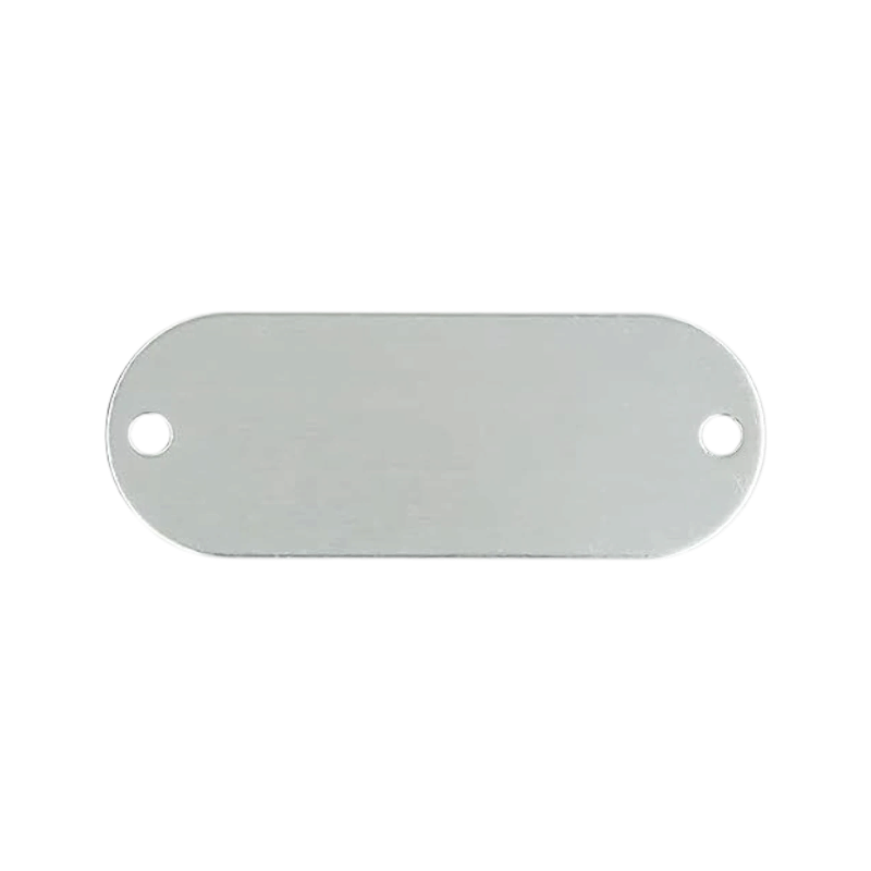 TdeT - Plaque de licol Signature aluminium argent