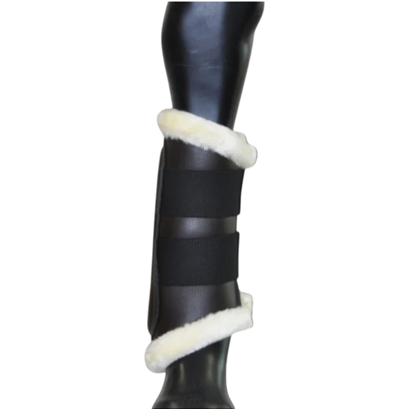 TdeT - Set guêtres dressage néoprène mouton marron/ noir