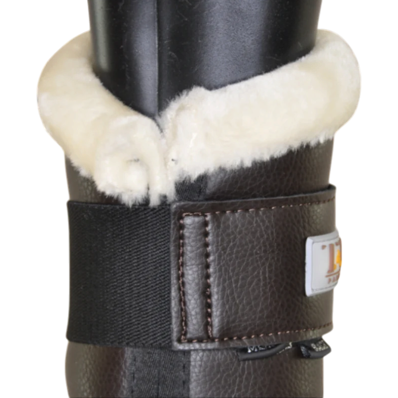 TdeT - Set guêtres dressage néoprène mouton marron/ noir
