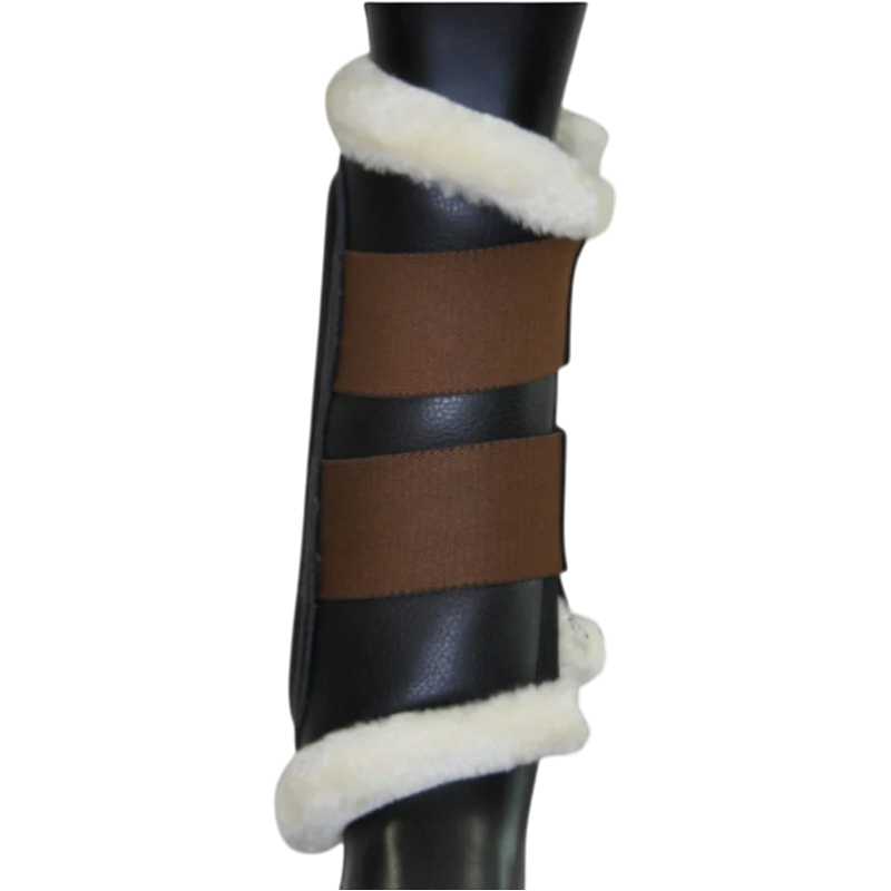 TdeT - Set guêtres dressage néoprène mouton noir/ tabac