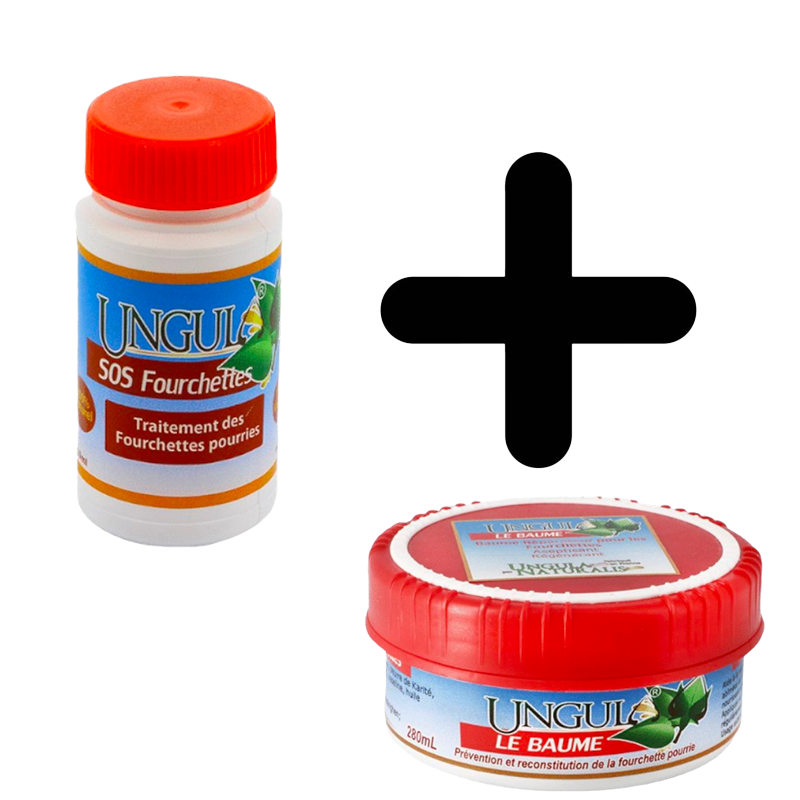 Ungula Naturalis - Pack SOS Fourchettes + Baume réparateur pour les fourchettes | - Ohlala