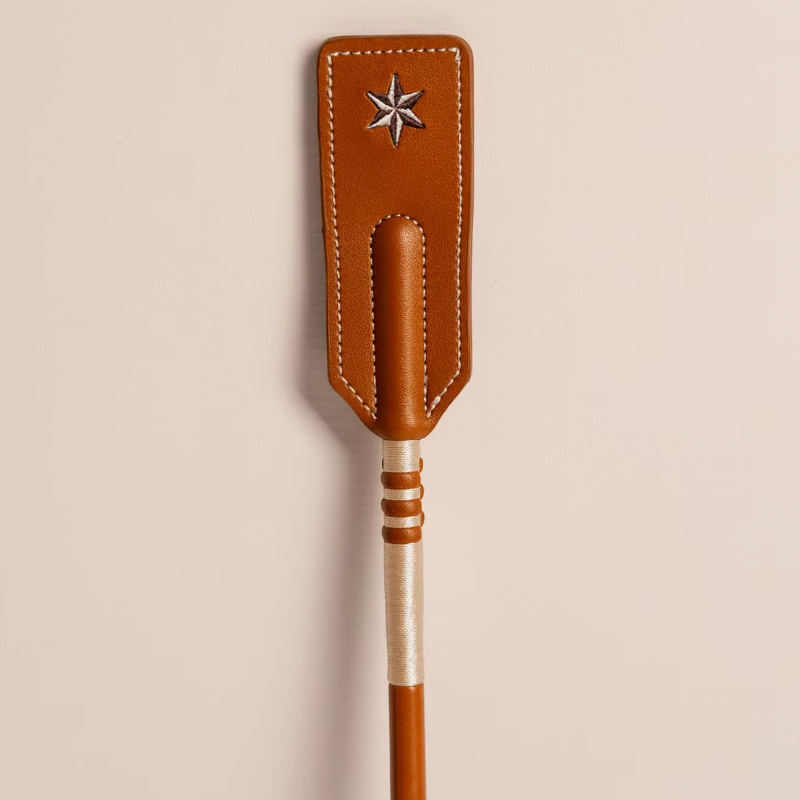 Velari  - Cravache Classy cuir lisse ligth brown