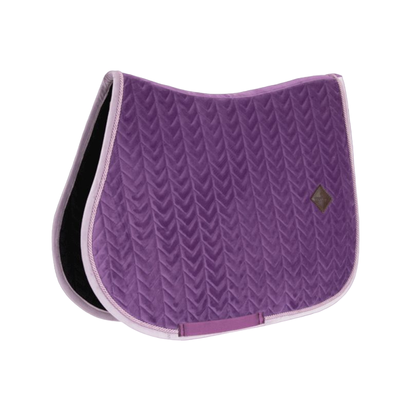 Kentucky Horsewear - Tapis de selle velvet contrast violet royal | - Ohlala