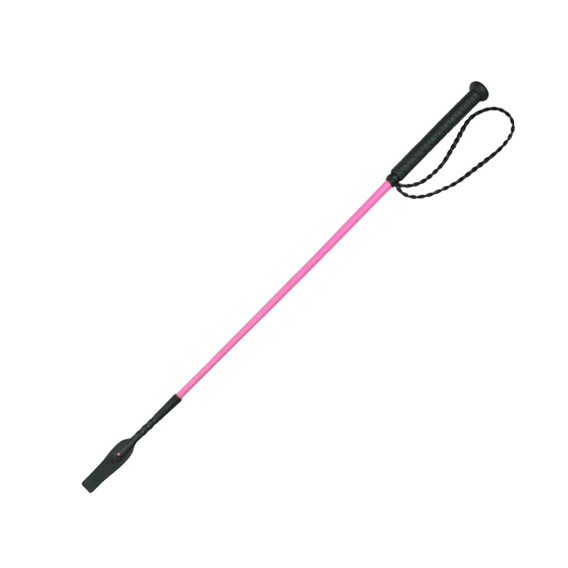 Whip&Go - Cravache Twist à poignée rose 65 cm