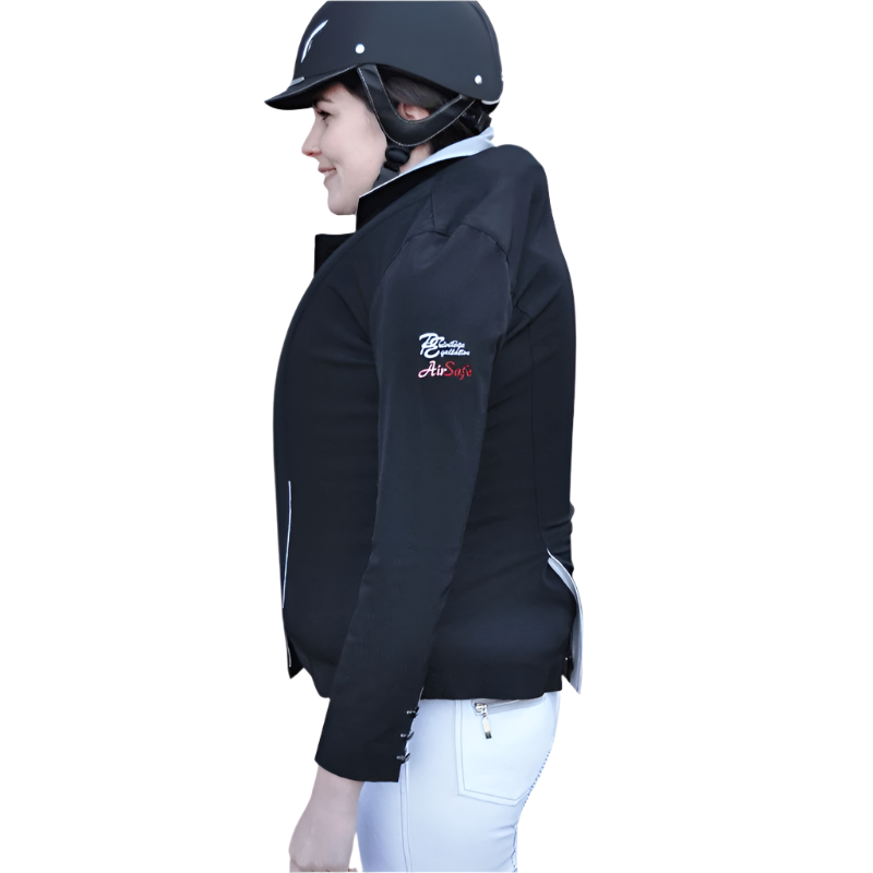 Privilège Equitation - Veste Airsafe concours dame bleu électrique