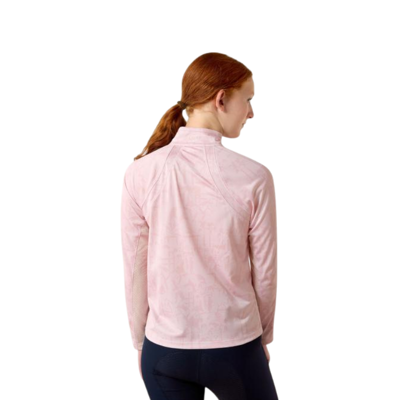 Baselayer zippé enfant Sunstopper 3.0 imprimé sepia horse park