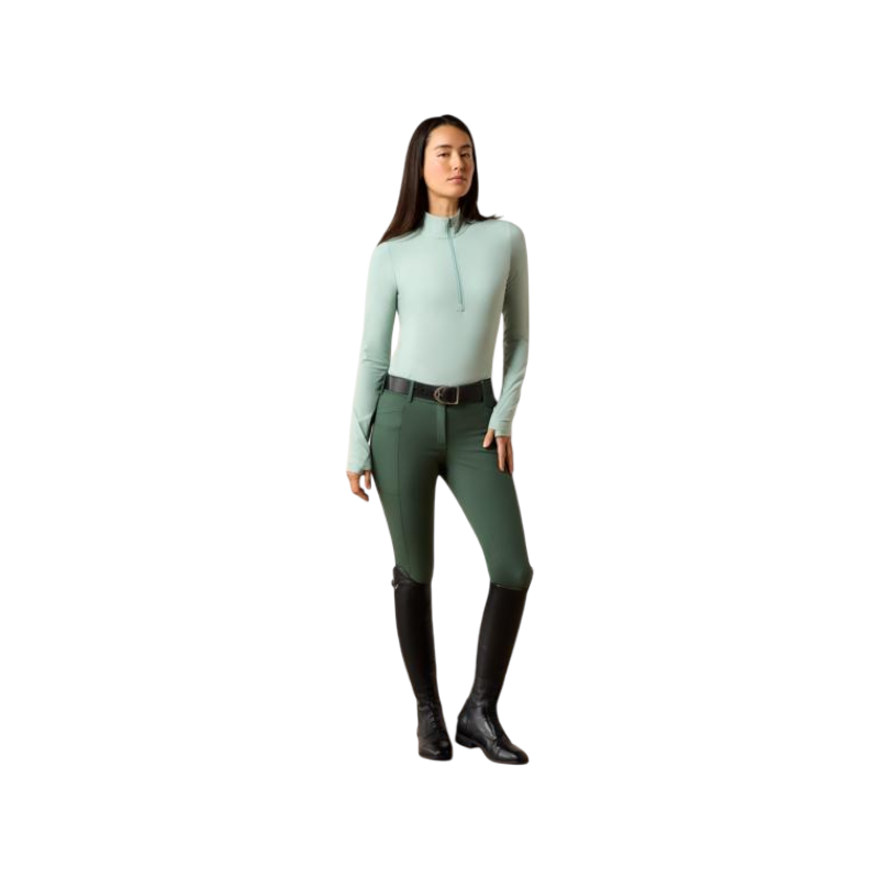 Baselayer zippé femme SolVeil blue surf