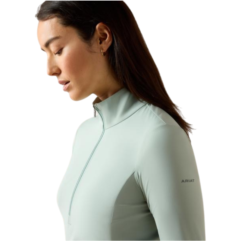 Baselayer zippé femme SolVeil blue surf