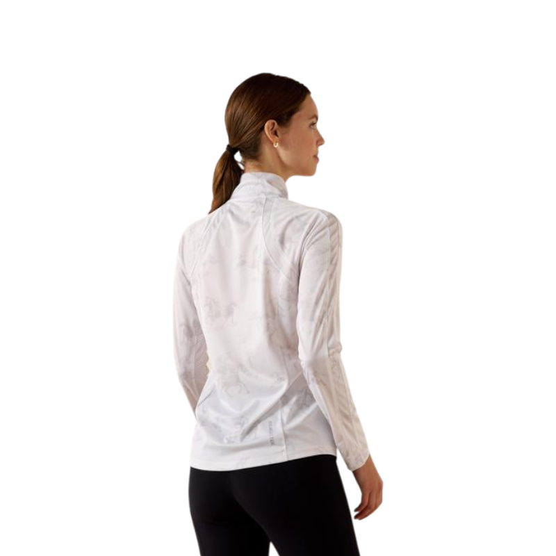 Baselayer zippé femme Sunstopper 3.0 imprimé white mirage