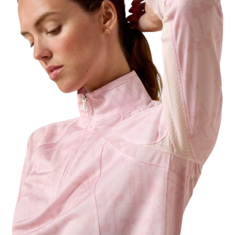 Baselayer zippé femme Sunstopper 3.0 sepia rose horse park