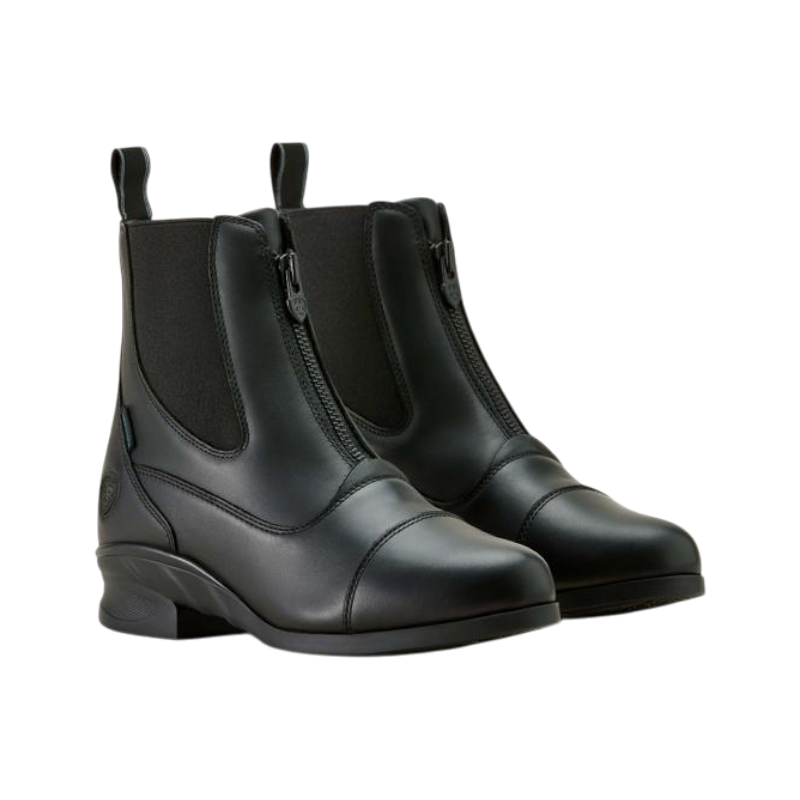 Boots d'équitation imperméables zippées femme Heritage noir
