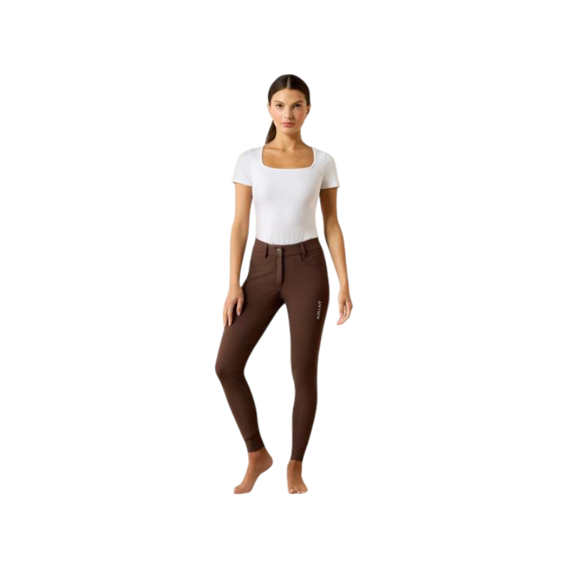 Pantalon d'équitation femme Tri Factor NT pommel brown full grip