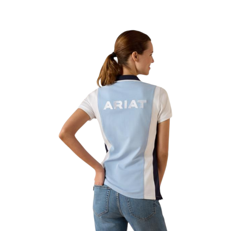 Polo enfant Taryn starlight blue/ heather grey