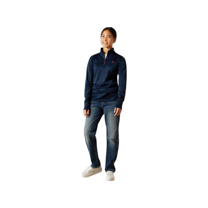 Pull zippé enfant Team EQ marine