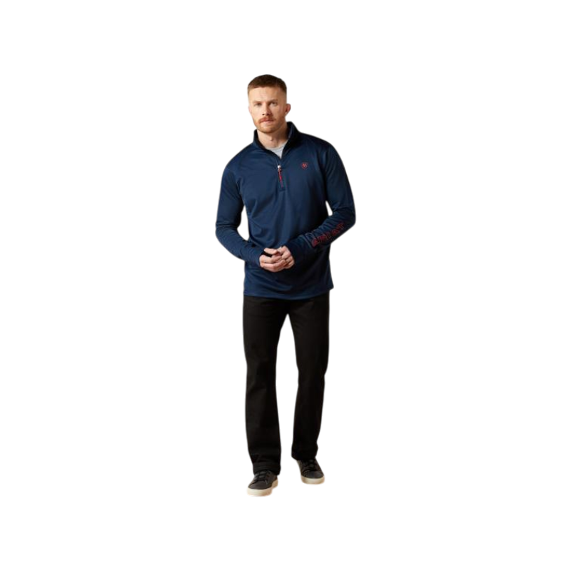 Pull zippé homme Team EQ marine