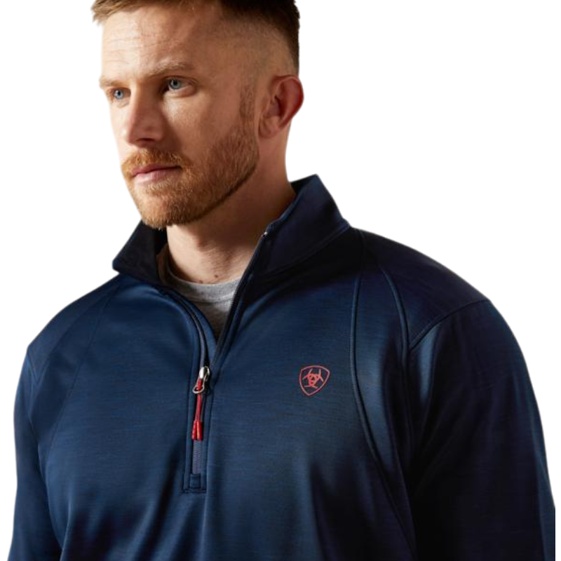 Pull zippé homme Team EQ marine