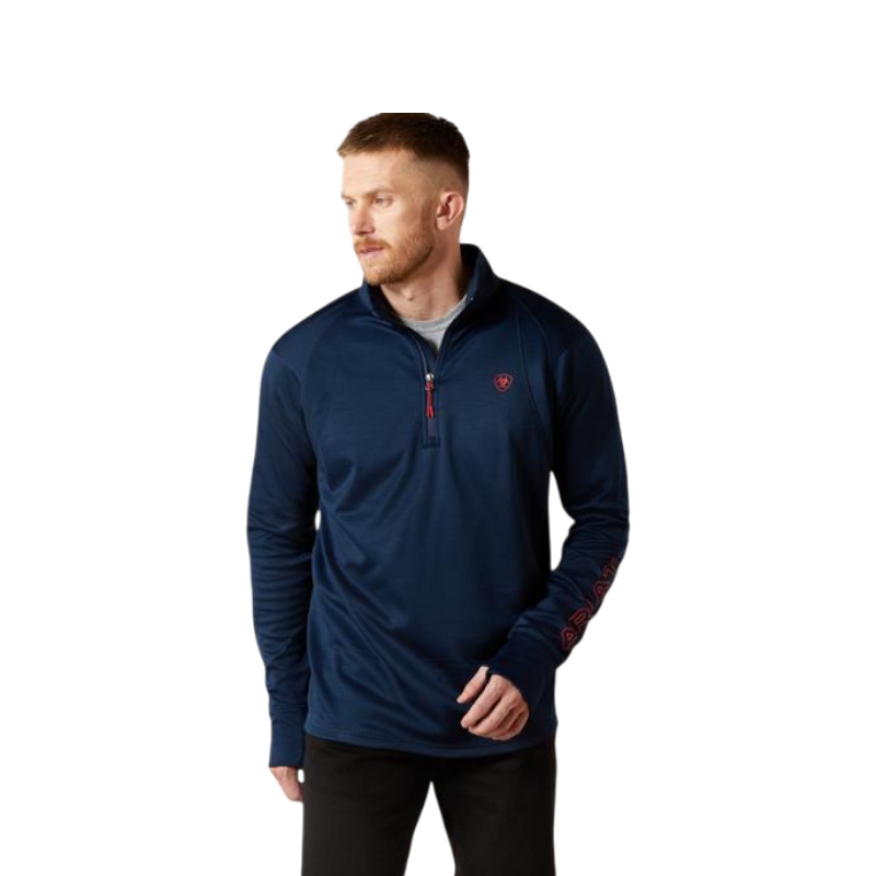 Pull zippé homme Team EQ marine