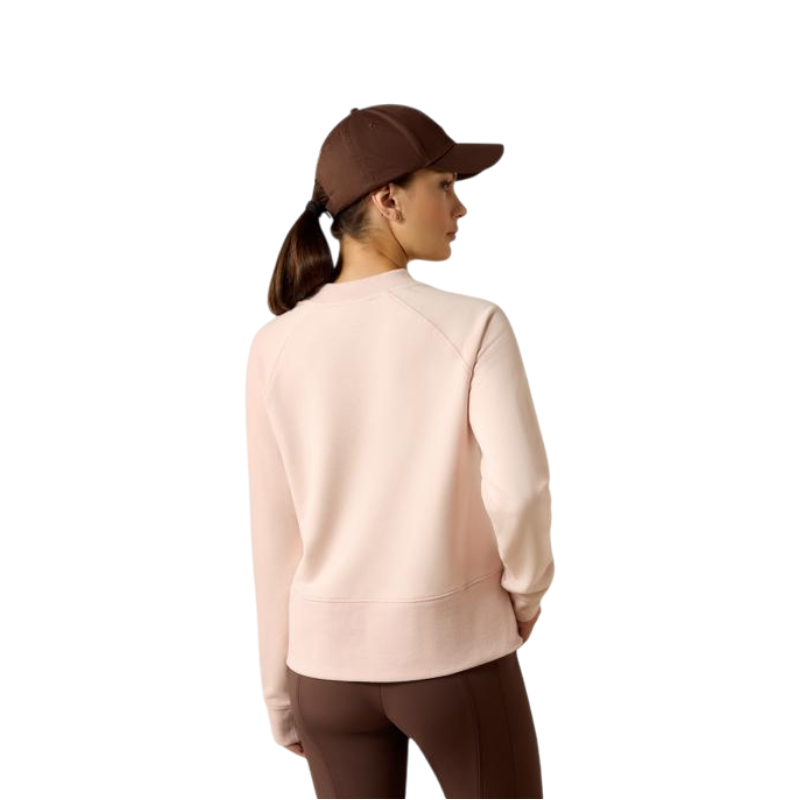Sweat-shirt femme Martine sepia rose