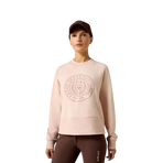 Sweat-shirt femme Martine sepia rose