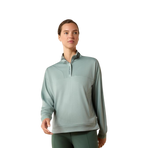 Sweat-shirt zippé femme Breathe chinese green