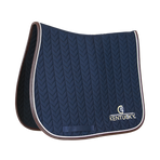 Kentucky Horsewear - Zadeldek Fishbone marine leer | - Ohlala