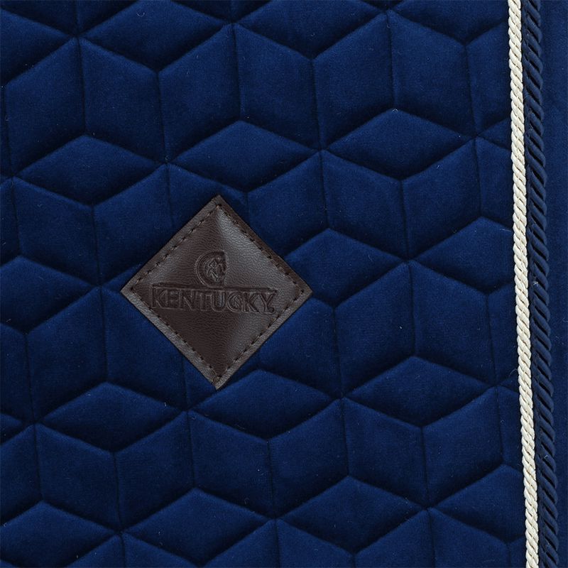 Kentucky Horsewear - Tapis de selle Basic Velvet jumping marine | - Ohlala