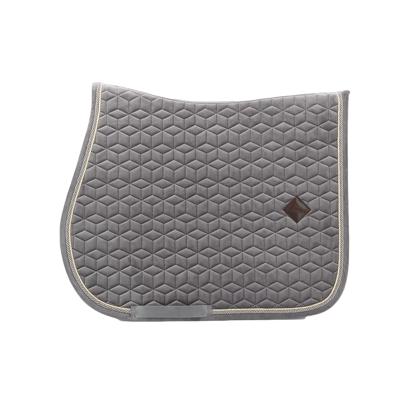 Kentucky Horsewear - Tapis de selle Basic Velvet jumping gris | - Ohlala