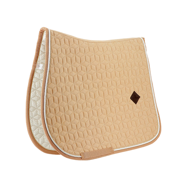 Tapis De Selle Showman En Laine Mohair Profilé 32x31 - Neuf