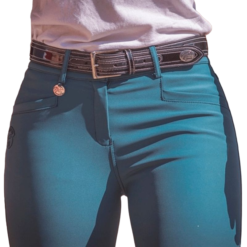 Jump'In - Pantalon d'équitation femme Super X bleu lagon