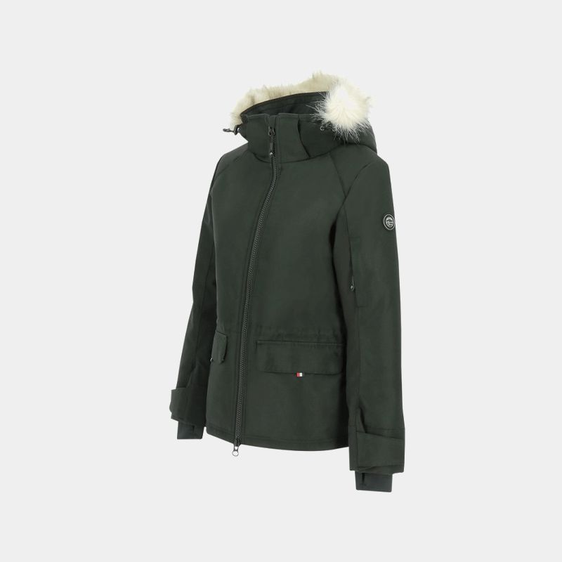 Equithème - Parka femme Paola noir | - Ohlala