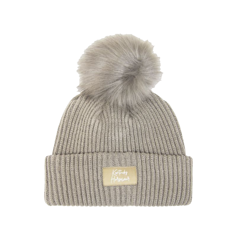 Kentucky Horsewear - Bonnet pompom beige | - Ohlala