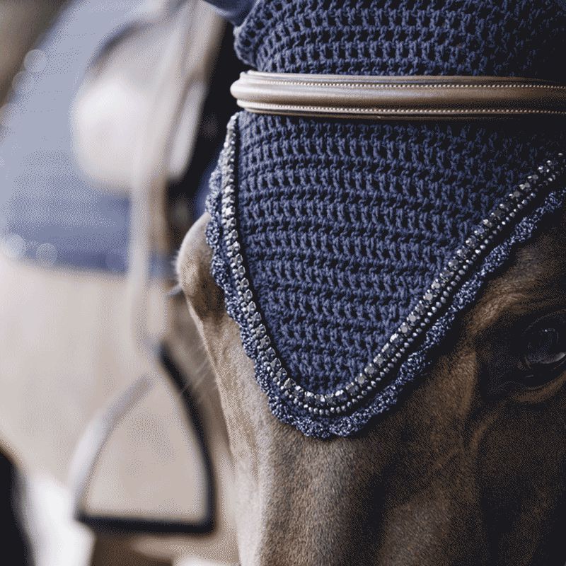 Kentucky Horsewear - Bonnet Long stone & Pearl anti-bruits marine | - Ohlala