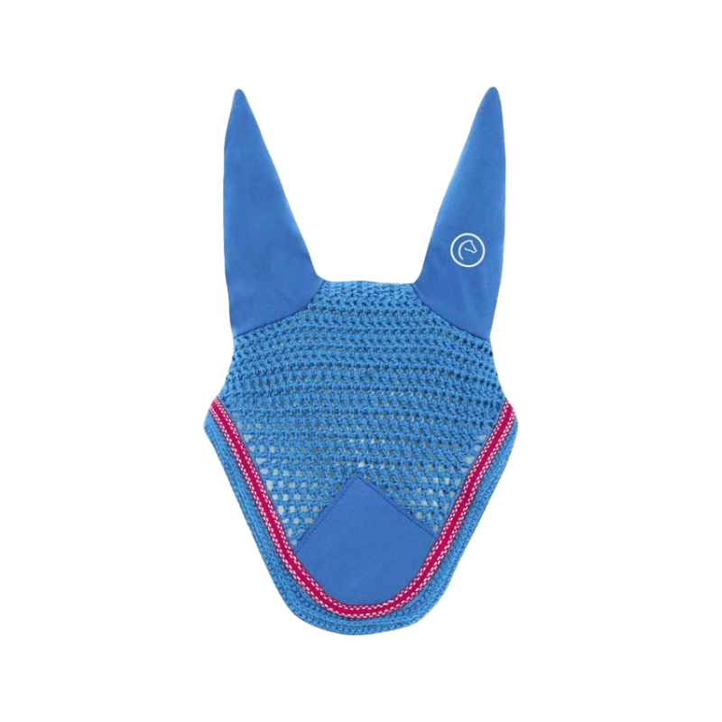 Equithème - Bonnet pour chevaux Infinity bleu électrique/framboise