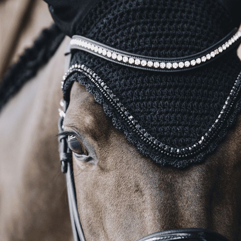 Kentucky Horsewear - Bonnet Long stone & Pearl anti-bruits noir | - Ohlala