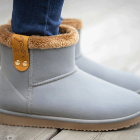 Pénélope Store - Boots fourrées gris/ brun | - Ohlala