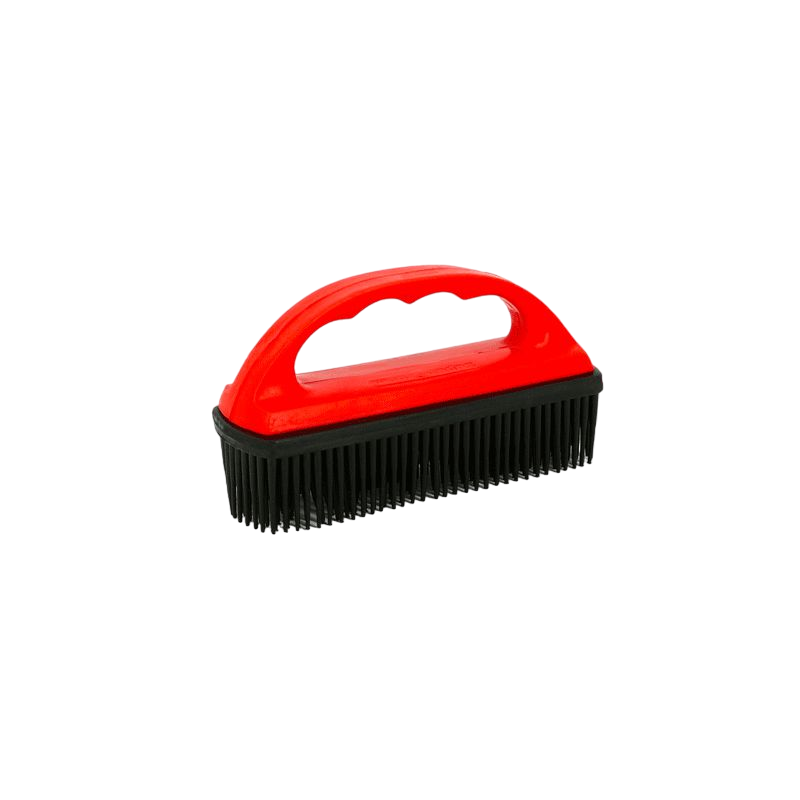 Hippotonic - Brosse en caoutchouc pour tapis noir/ rouge | - Ohlala