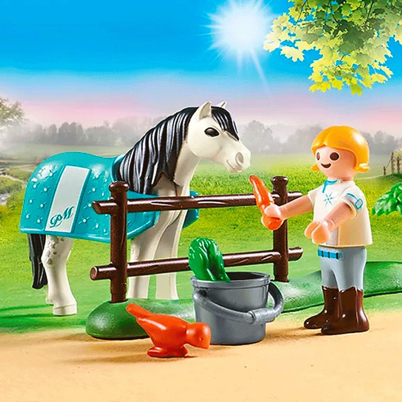 Playmobil - Cavalière avec poney gris | - Ohlala
