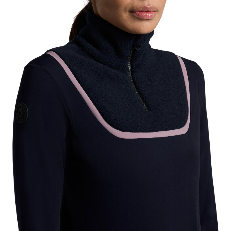 Cavalleria Toscana - Baselayer manches longues femme Jersey avec polaire marine