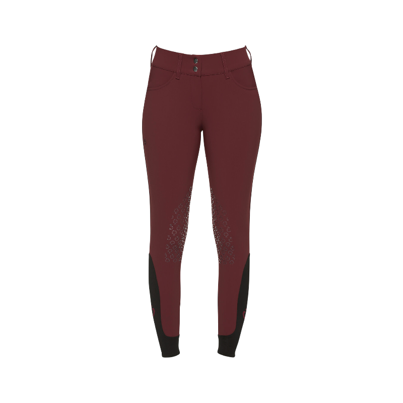 Cavalleria Toscana - Pantalon d'équitation femme Americain taille haute bordeaux