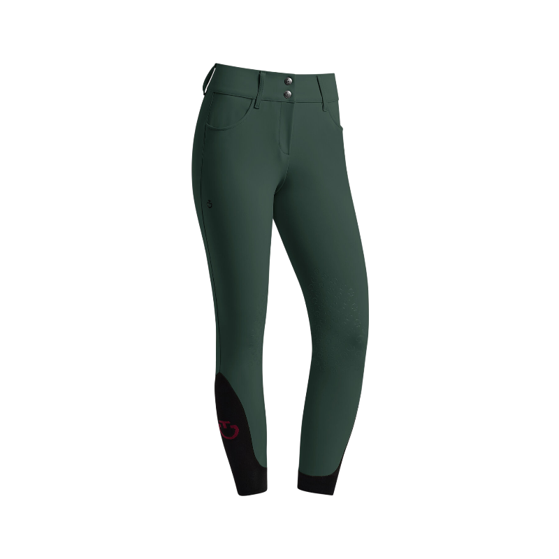 Cavalleria Toscana - Pantalon d'équitation femme Americain taille haute jungle green