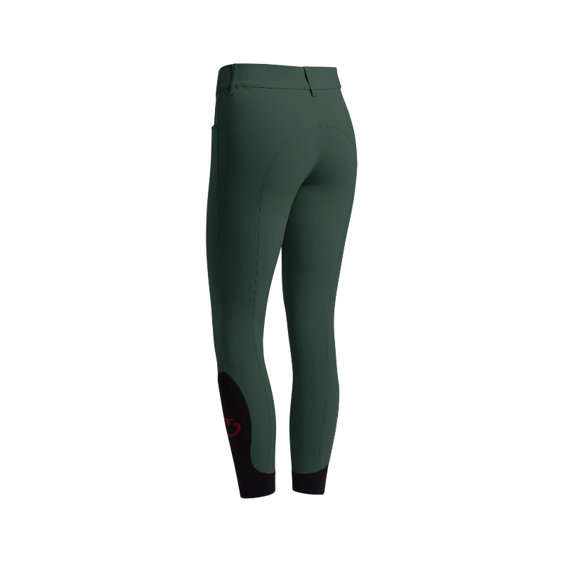 Cavalleria Toscana - Pantalon d'équitation femme Americain taille haute jungle green