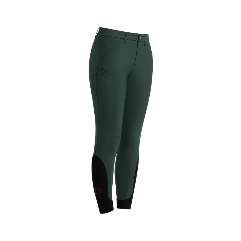 Cavalleria Toscana - Pantalon d'équitation junior Logo CT jungle green