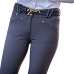 Pénélope - Ceinture femme Signature noir/ or