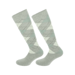 Equithème - Girly sokken grijs/lichtblauw (x1) | - Ohlala